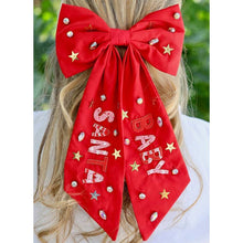 Load image into Gallery viewer, Christmas Hairbow w/Beads
