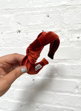 Load image into Gallery viewer, CHILD sized Top Knot Headband Velvet: Emerald
