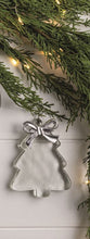 Load image into Gallery viewer, Tree Metal Bow Glass Ornament
