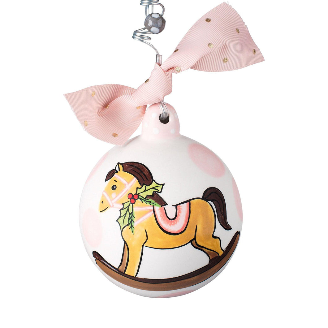 Pink Baby's 1st Rocking Horse Ornament