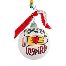 Load image into Gallery viewer, Teacher Apple Ornament
