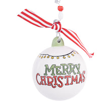 Load image into Gallery viewer, Merry Christmas Green Tractor Ornament
