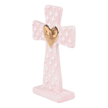 Load image into Gallery viewer, For This Child I Have Prayed Pink Standing Cross
