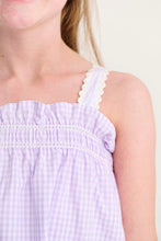 Load image into Gallery viewer, Beaufort Bonnet Laineys Little Dress Laudedale Lavender Gingham/Worth Ave White
