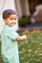 Load image into Gallery viewer, Beaufort Bonnet Clubhouse Couture Wood Boat Blue Sir Propers Romper-Pima
