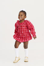 Load image into Gallery viewer, Beaufort Bonnet Long Sleeve Ramona Ruffle Bubble Torrington Tartan with Palmetto Pearl
