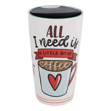 Load image into Gallery viewer, Little Coffee and Whole Lot of Jesus Travel Mug
