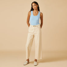 Load image into Gallery viewer, Softies Pointelle Tank with Shelf Bra Sky Blue
