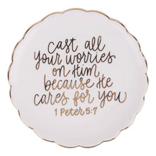 Load image into Gallery viewer, He Cares For You Trinket Tray

