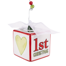 Load image into Gallery viewer, Baby's 1st Christmas Block Ornament
