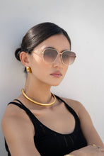 Load image into Gallery viewer, Freyrs Lea Womens Round Sunglasses : Gold /Brown
