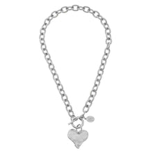Load image into Gallery viewer, Susan Shaw Silver Heart Toggle Necklace
