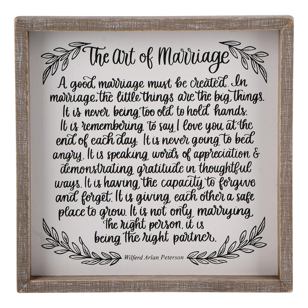 Glory Haus Art of Marriage Framed Board