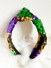 Load image into Gallery viewer, Mardi Gras Sequined Headband
