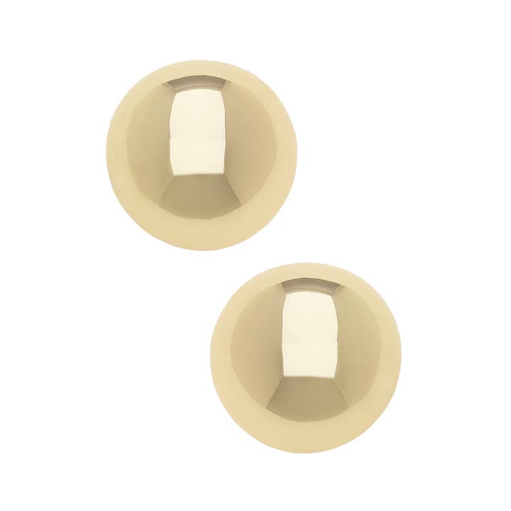 Hailey Stud Earring Shiny Gold