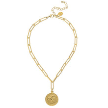 Load image into Gallery viewer, Susan Shaw Gold USA 250 Coin on Large Paperclip Chain Necklace
