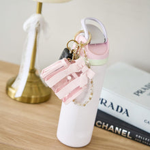 Load image into Gallery viewer, Jelly Tote Bag Keychain Ballet Pink Bow
