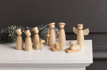 Load image into Gallery viewer, Carved Wood Boxed Nativity Set
