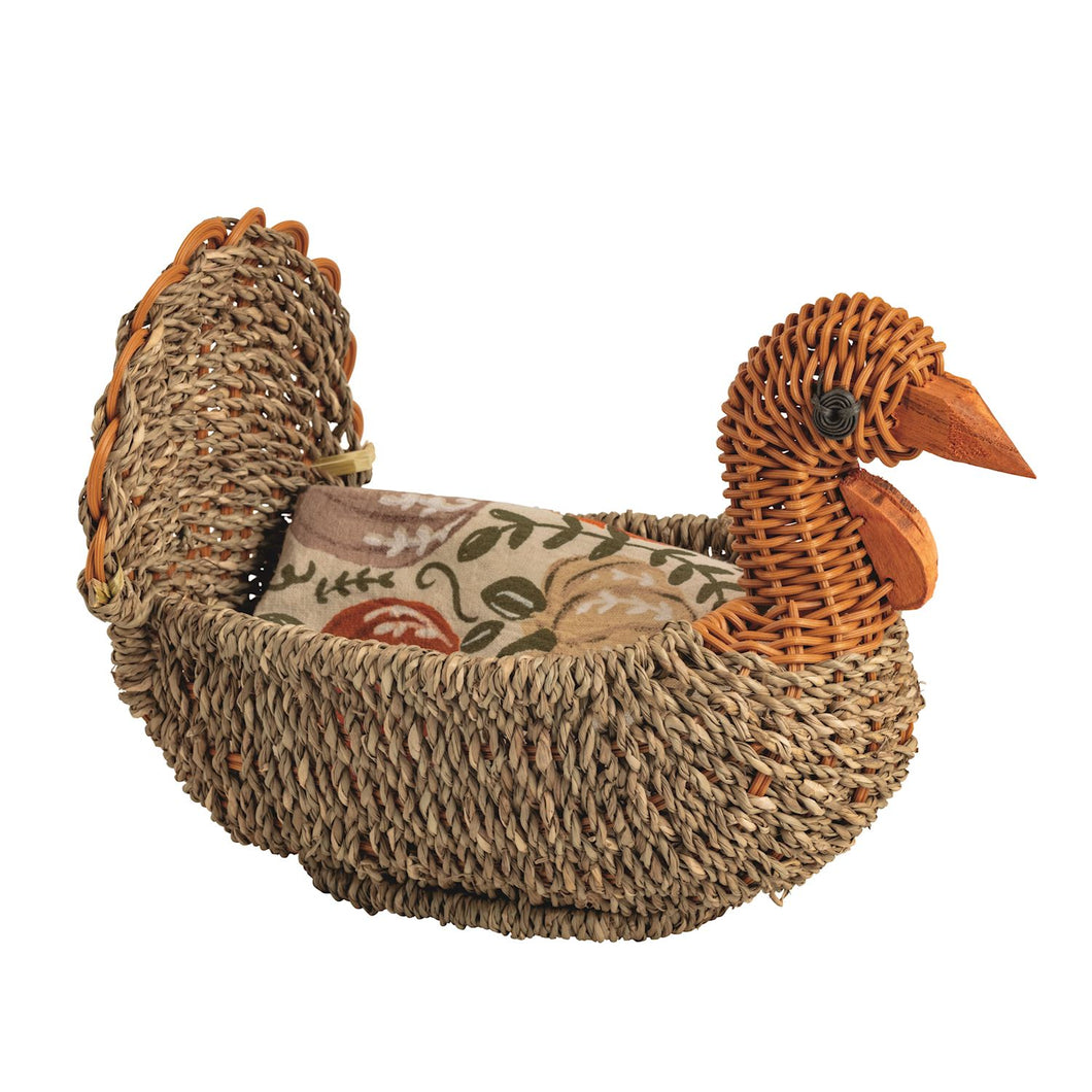 Woven Turkey Bread Basket