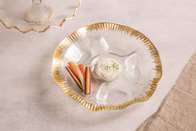 Load image into Gallery viewer, Gold Glass Divided Platter
