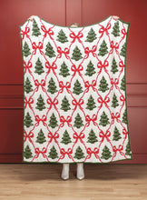 Load image into Gallery viewer, Chenille Christmas Tree Blanket

