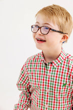 Load image into Gallery viewer, Beaufort Bonnet Dean's List Dress Shirt Richmond Red &amp; Kiawah Kelly Green Gingham
