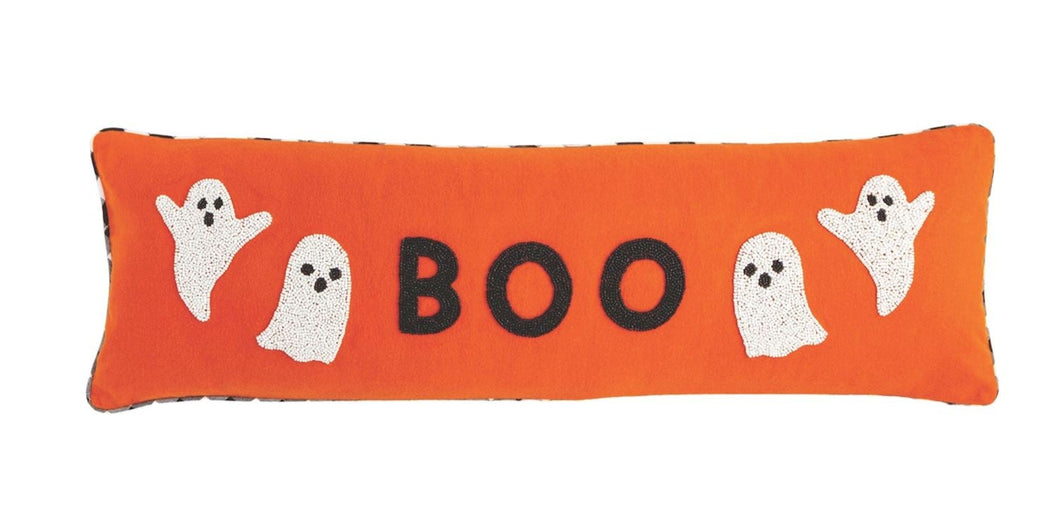 Boo Long Beaded Pillow
