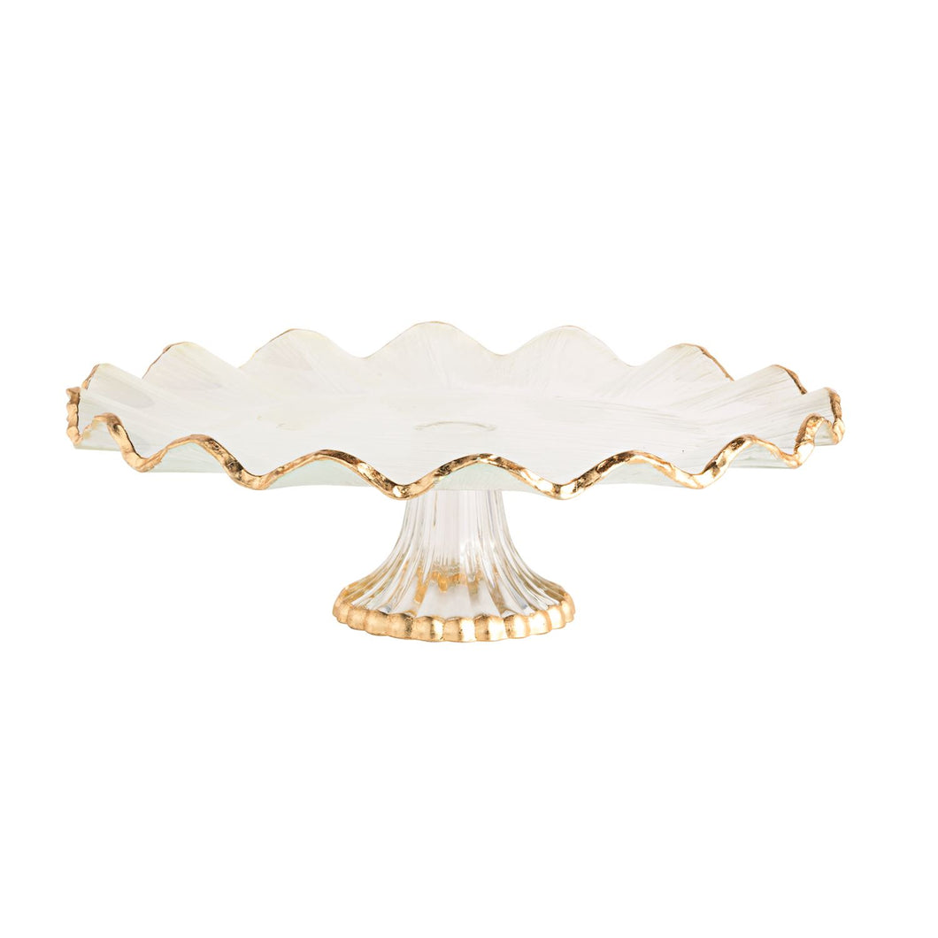 Gold Ruffled Cake Stand