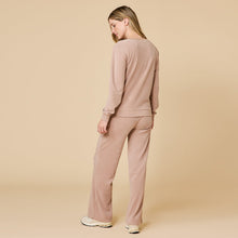 Load image into Gallery viewer, Softies Vintage Velvet V-Neck w/Full Leg Pant Coco

