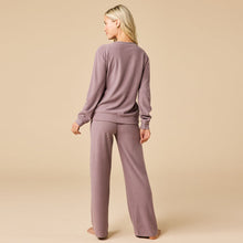 Load image into Gallery viewer, Softies Vintage Velvet V-Neck w/Full Leg Pant Driftwood
