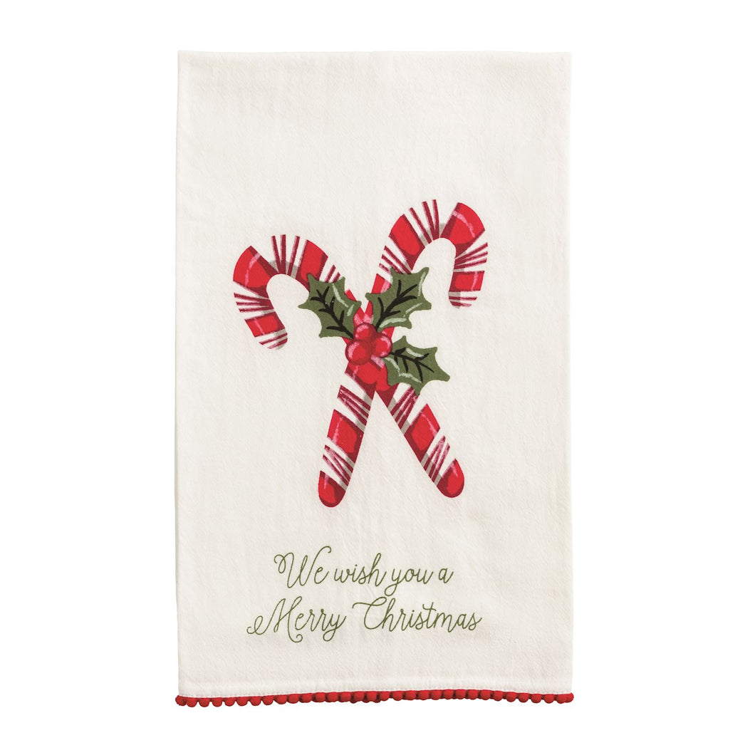 Candy Cane Christmas Printed Towel