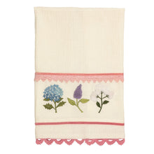 Load image into Gallery viewer, Floral Embroidered Waffle Towel
