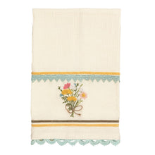 Load image into Gallery viewer, Floral Embroidered Waffle Towel
