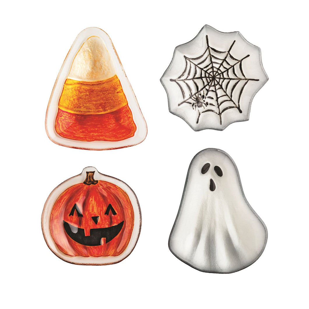 Halloween Glass Tidbit Plate