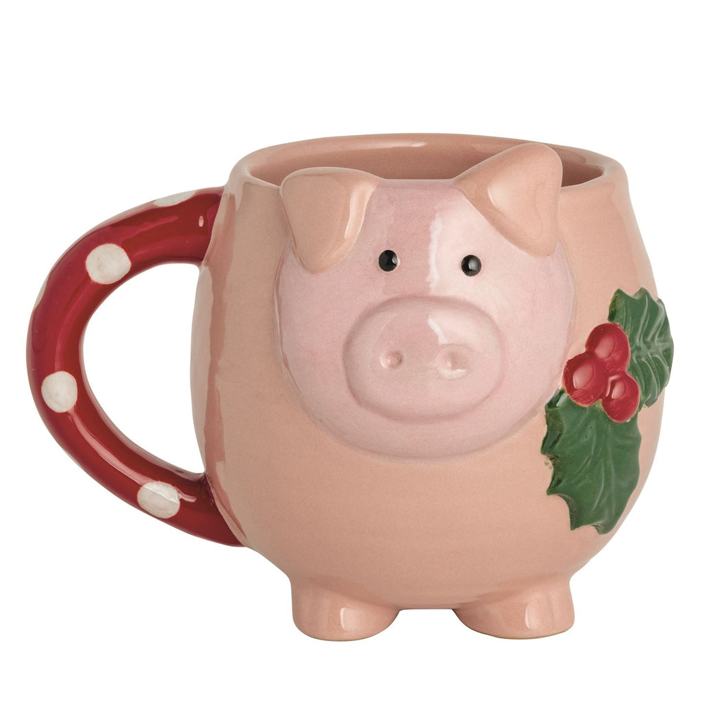 Farm Christmas Pig Mug