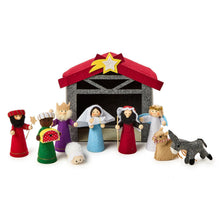 Load image into Gallery viewer, Star Bright 10 Pc Hand-crafted Nativity Keepsake Set in Gift Box
