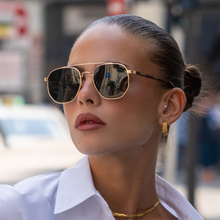 Load image into Gallery viewer, Freyrs Austin Unisex Sunglasses : Gold / Gray
