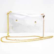 Load image into Gallery viewer, Envelope Clear Crossbody Clear/Gold
