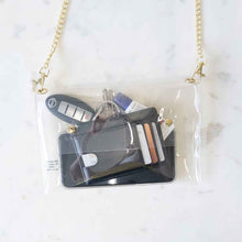 Load image into Gallery viewer, Envelope Clear Crossbody Clear/Gold
