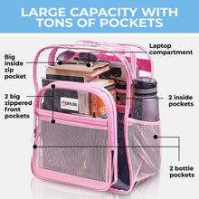 Load image into Gallery viewer, Clear Backpack XL Pink
