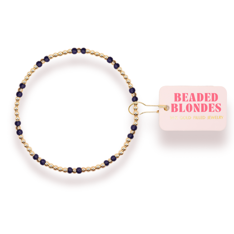 Beaded Blonded Navy Hazel Bracelet