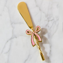 Load image into Gallery viewer, Set of 2 Pink Bow Spreaders on Gift Card
