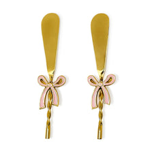 Load image into Gallery viewer, Set of 2 Pink Bow Spreaders on Gift Card
