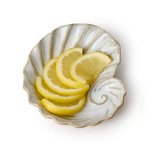 Load image into Gallery viewer, Artisanal Reactive Glaze Sea Shell Tidbit Dish/Tray
