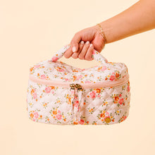 Load image into Gallery viewer, Glam &amp; Go Quilted Cosmetic Bag Endless Daydream Cream
