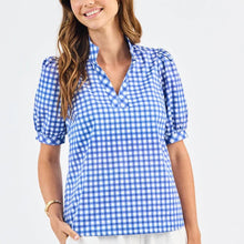 Load image into Gallery viewer, Tricia Top Gingham Mix Navy
