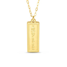 Load image into Gallery viewer, Madison Sterling Necklace (Original/Gold) - Jeremiah 29:11: 16" - Short
