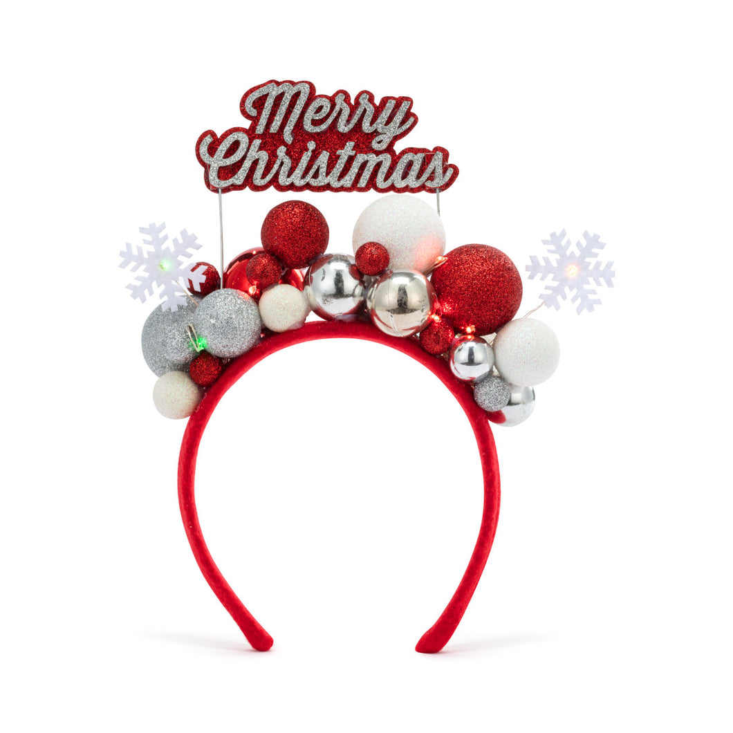 Merry Christmas Ornament LED Headband