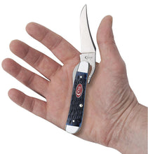 Load image into Gallery viewer, Case Navy Blue Bone Rogers Jig RussLock Knife
