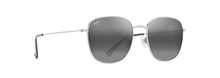 Load image into Gallery viewer, Maui Jim Grey ‘Ōlali Asian Fit Shiny Silver w/Black
